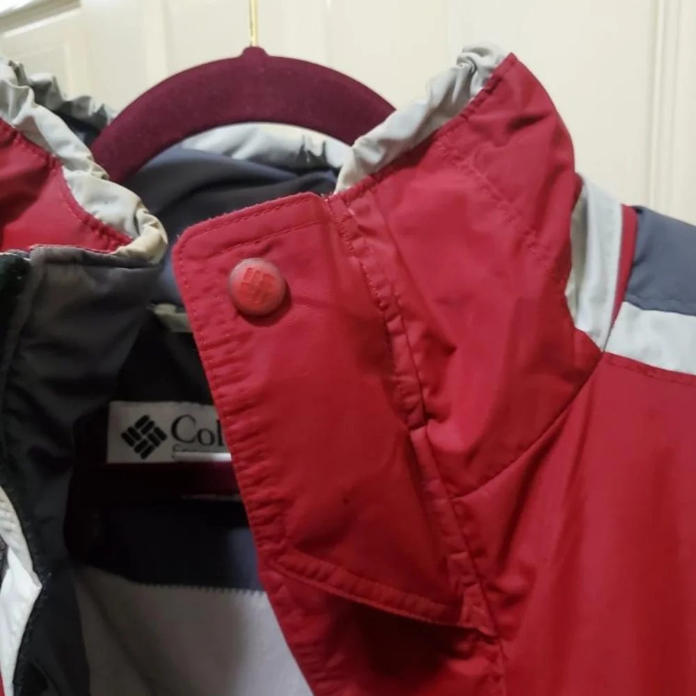 NWOT Men XL Columbia Ski Jacket Red/White/Gray - Picture 3 of 7